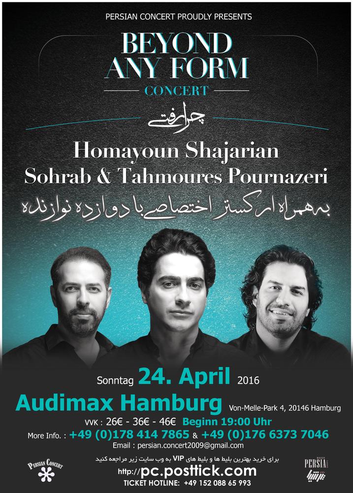 Homayoun Shajarian Sohrab & Tahmoures Pournazeri Concert PersianEvents